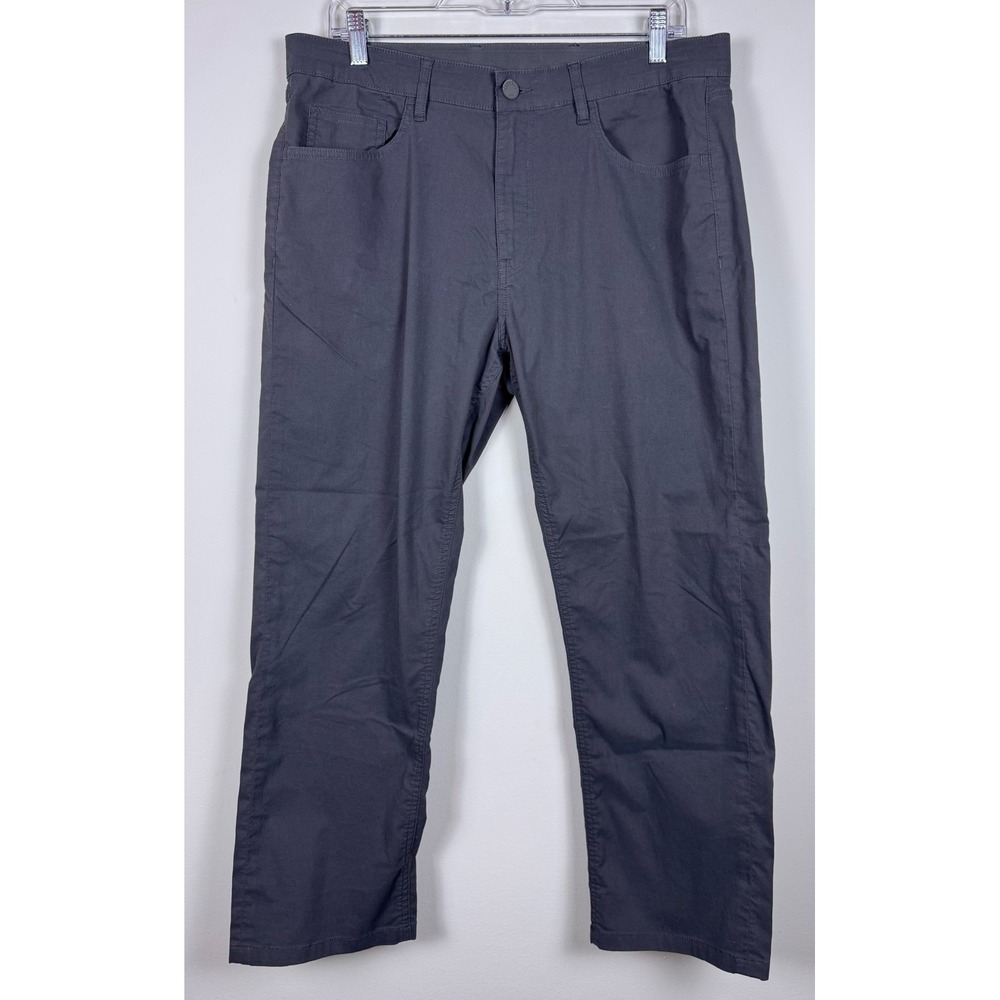 Faherty Brand 5-Pocket Pants Charcoal Grey Organic Cotton Mens‎ 33